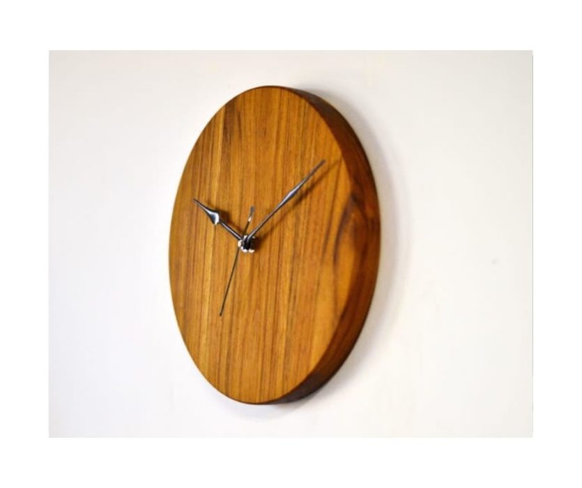 Teak Wood Wall Clock Fashion Rap